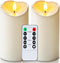 Homemory 6"x3" Outdoor Waterproof Flameless Candles, LED Candles, Battery Operated Candles with Remote and Timers, Electric Fake Plastic Pillar Ca...