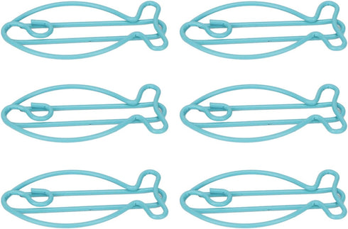 Jeanoko 100pcs Shaped Paper Clips Fish Shape Metal Paper Clips Portable Office Clips for File Classification Document Organizing...
