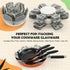 BOYAN Pot and Pan Protectors, Set of 12 and 3 Different Size, Cookware Protector Set/Felt Pots and Pans Divider Separator Pads Anti-Slip to Avoid ...