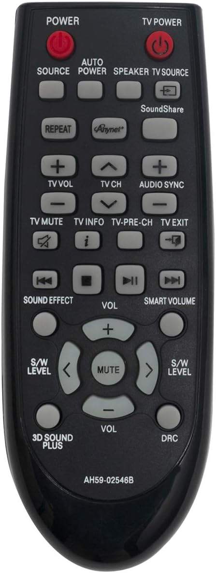 AH59-02546B Replacement Remote Control Applicable for Samsung Soundbar HW-F550 HW-F551 HW-FM55C HW-F550/ZA HW-F551/ZA HW-FM55C/ZA HW-F550/ZC HW-F5...