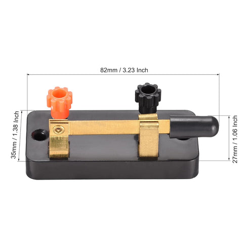 uxcell Single Pole Switch Physics Laboratory Equipment Single Pole Single Throw (SPST) Switch, Black Red Copper Tone...
