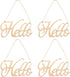 4-Pack Wooden Haing Sign Unfinished Hanging Plaque Decorative Wood Plaque for Home DIY Crafts Supplies - Hello...