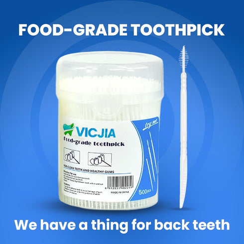 Dental floss stick and toothbrush, portable dental floss box, home pack of 500 dental floss sticks (pack of 500)...