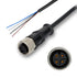 M12 Cable 4 Pin Female A Coding 5M Circular Connector Single End Cable Waterproof IP67 16.4 FT...