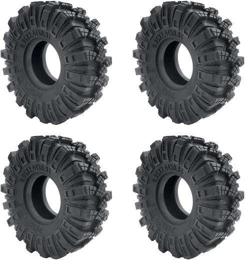 RCLIONS 4PCS Micro 1" Wheel Tyre Tires 62mm for All 1/24th Axial SCX24 Deadbolt,C10,JLU CRC,Bronco RC Crawler Truck Car...