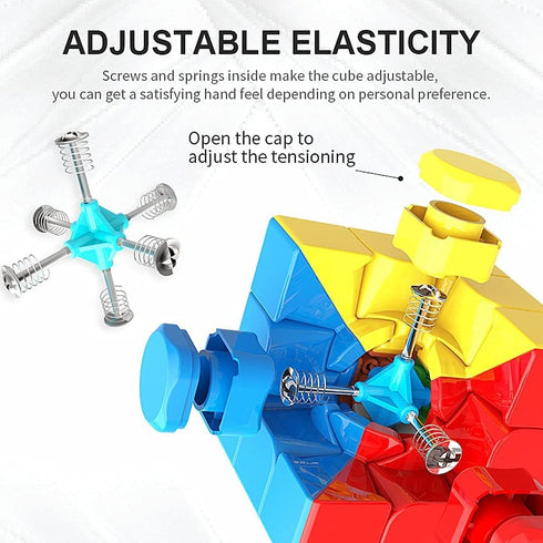 BroMocube Moyu Meilong Magic Cube Stickerless MFJS Puzzle Speed Cube Educational Toys for Children (Meilong 3x3)...