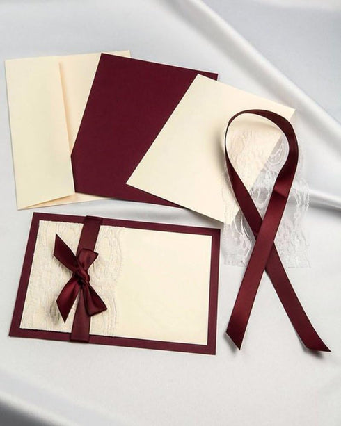 Ribest 1/4 inch Burgundy Double Face Satin Ribbon 50 Yards Per Roll for Bouquet Gift Wrapping Hair Wedding Birthday...