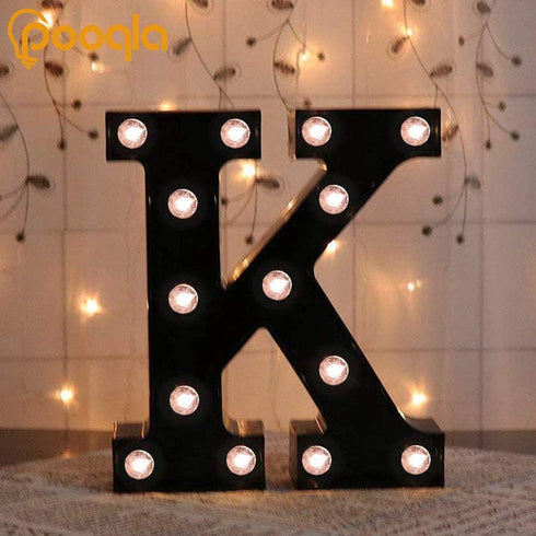 Decorative LED Illuminated Letter Marquee Sign - Alphabet Marquee Letters with Lights For Wedding Birthday Party Christmas Night Light Lamp Home B...