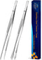 JETKONG 2 Pcs 12-Inch Cooking Tweezers Stainless Steel, Straight Food Tweezers, Professional Kitchen Tweezers/Forceps for Cooking Repairing and BB...