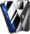 Anti-spy iPhone 15 Pro Max case Anti-Peeping Screen with Lock Magnetic Adsorption Double-Sided Tempered Glass Aluminum Alloy Bumper Lens Protector...
