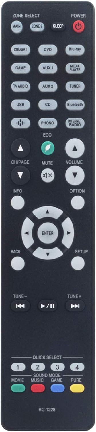 RC-1228 Sub RC-1227 RC-1217 RC-1218 RC-1192 Replacement Remote Fit for Denon Integrated Network AV Receiver AVR-X3600H AVR-X2600H AVR-S950H AVR-X3...