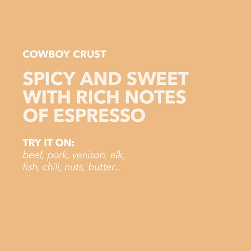Spiceology - Cowboy Crust Espresso Chile Spice Blend - BBQ Rubs, Spices and Seasonings - Use On: Steak, Beef, Elk Pork, Chili, Venison, Nuts, Veal...