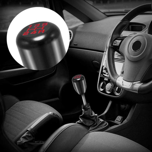 (Black) 5 Speed Manual Universal Automatic Gear Shifter Shift Knobs Level with 4 Adapters Fit Compatible with Manual Cars Most Automatic Cars...