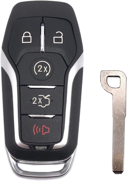 Key Fob Case Shell Fit for Ford Explorer Edge Mustange Fusion 5 Buttons Replacement Keyless Entry Remote Smart Key Fob Cover Casing with Button Pa...