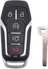 Key Fob Case Shell Fit for Ford Explorer Edge Mustange Fusion 5 Buttons Replacement Keyless Entry Remote Smart Key Fob Cover Casing with Button Pa...