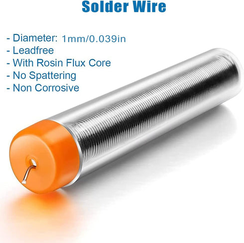 2Pcs Solder Wire,1mm Diameter Rosin Core Solder for Electronic Electrical Soldering Components Repair(Net 20g)...