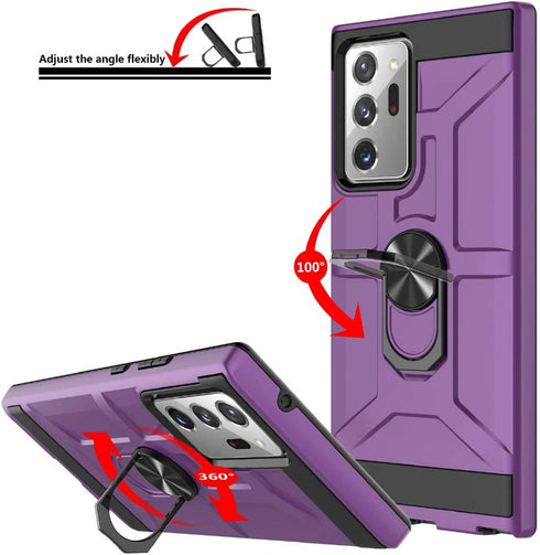 Jeylly for Samsung Galaxy Note 20 Ultra Case, Military Grade Drop Shockproof Protective Cover with Built-in Magnetic Ring Kickstand Car Mount Hold...