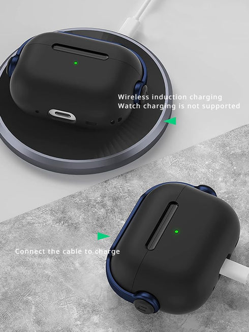 Compatible with Apple AirPods Pro 2 Case with Wireless Bluetooth Earphones?Shockproof Airpod Cases Accessories Smooth Soft Protective Skin for Air...
