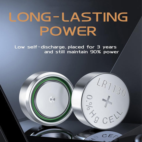LR1130 Batteries L1131F Battery AG10 Battery 189 389 LR54 V10GA Battery Alkaline 1.5V Button Coin Cell Batteries (10pcs...