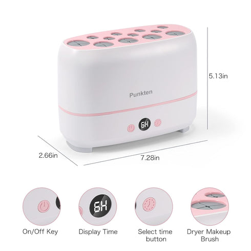 Makeup Brush Dryer Machine,Can Drying 12pcs Makeup Brushes,2pcs Sponges Or Powder Puff AT Once,Baked Slowly At Constant Temperature Without Hurtin...