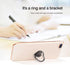 2 Packs Glossy Finish Love Heart Shaped Cell Phone Ring Holder Stand, 360 Degree Rotation Finger Ring Kickstand with Polished Metal Phone Grip (Bl...