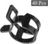 40 Pcs 1/3 Inch ID Spring Band Type Clamps, 8mm Fuel Hose Clamps Fasteners, Black Spring Hose Clip for Fuel Hose Line Water Pipe Air Tube Silicone...