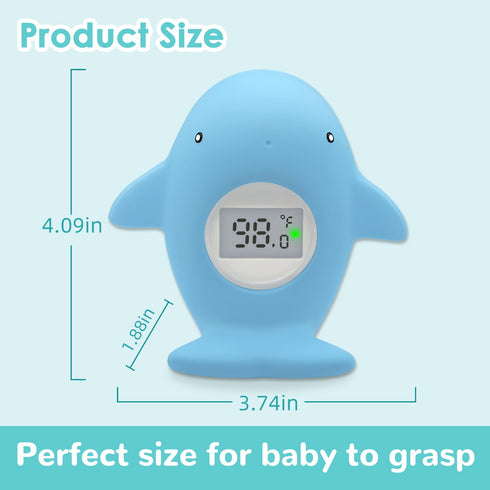 Baby Bath Tub Thermometer - Bathtub Water Thermometer with Room Temperature - Safety Floating Whale Bathtub Toy - New Upgraded Mute Flashing Alert...