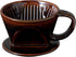 Asayu Japan Ceramic Coffee Pour Over Maker Set in Chocolate Brown, Slow Brewing Paper Filter Holder and Dripper with 3 Holes for Coffee and Tea (C...