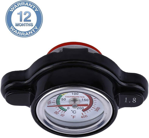 High Pressure Radiator Cap with Temperature Gauge, providing accurate temperature monitoring in real time, Fit for Honda, Kawasaki, Suzuki, Yamaha...