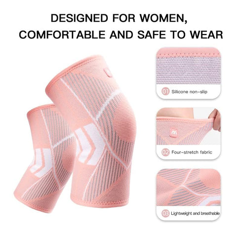 Knee Supports Brace for Women, Knee Compression Sleeves for Joint Pain Relief, Arthritis,Injury Recovery, Meniscus Tear,Knee Pain, ACL, MCL, Tendo...