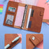 A6 PU Leather Notebook Binder Refillable 6 Ring Budget Binder for A6 Filler Paper, Loose Leaf Personal Planner Binder Cover with Buckle Closure-Br...