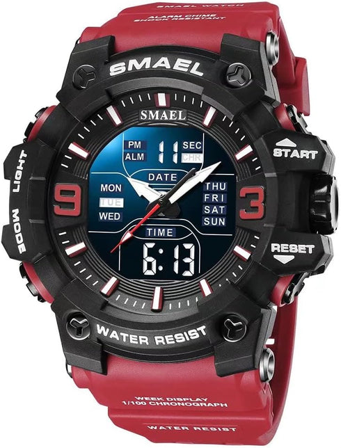 Men's Military Watches Outdoor Sports Digital Watch Waterproof LED Date Alarm Wrist Watches for Men...