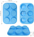 homEdge 6-Cup Silicone Muffin Pan, Pack of 2 Non-Stick Muffin Cupcake Molds-Blue and Red...