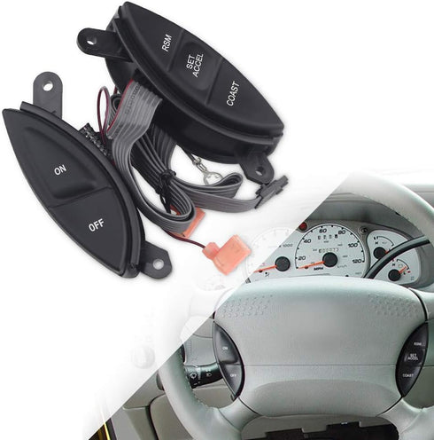 Cruise Control Switch Buttons Steering Wheel Mounted Compatible with 1998-2003 Ford Ranger Explorer F150 Mercury Mountaineer Mazda B3000 Replaceme...