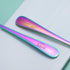 Berglander Rainbow Salad Server Set, Stainless Steel Salad Serving Set with Titanium Colorful Plating, Salad Servers, Salad Spoon, Salad Fork, Pac...