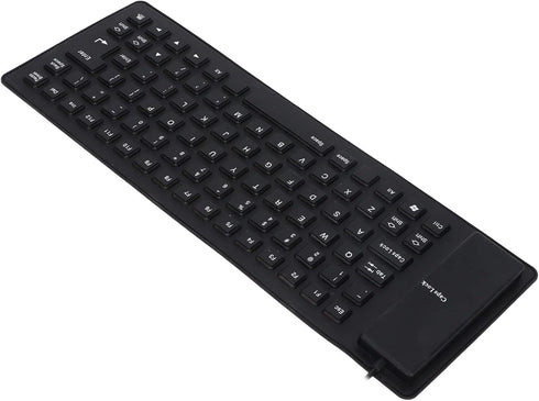 Pissente Foldable Silicone Keyboard, Fully Sealed Design Lightweight 85 Keys Portable Silent Soft Comfortable USB Wired Silicone Keyboard for Lapt...