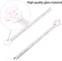 Toyvian 2pcs Glass Stirring Rod Reusable Coffee Stirring Swizzle Stick Beverage Stirrers with Cherry Blossom Head Round Top Stir Stirrers for Coff...