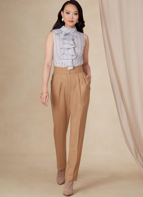 Vogue Misses' Petite Slightly-Tapered Pants Sewing Pattern Kit, Code V1829, Sizes 8-10-12-14-16, Multicolor...