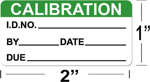 Self Laminating Calibration Labels 1x2 Inch Write-on Calibration Stickers with Spiral Bound Cover for NIST Calibration ISO-900 Calibrate Equipment...