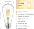 LVWIT ST21 LED Filament Bulb 5W(40 Watt Equivalent) Dimmable 2700K Warm White Vintage Edison Light Bulb E26 Medium Base (6-Pack) (5W-Warm White)...