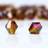 Dowarm 100PCS 8MM Crystal Beads, Amber AB Bicone Glass Beads for Jewelry Making, Craft, DIY Bracelet, Necklace, Dolls, Loose Spacer Beads...