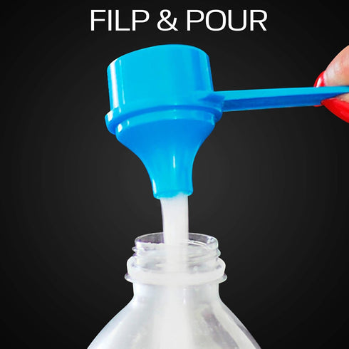 The Scoopie Supplement Container, Long Handle Scoop, and Funnel System for Post Workout Protein, Spill Proof Dispenser, Gym Accessory, PACK OF 2, ...