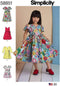 Simplicity Girl's Full Skirt Dress Sewing Patterns, Sizes 3-8...
