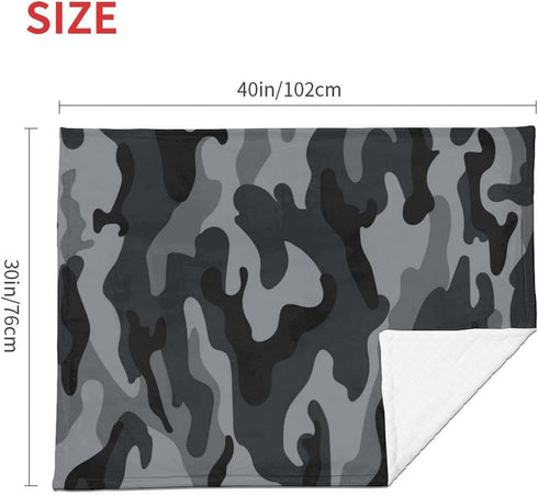 Military Camouflage Baby Blankets Soft Warm Fuzzy Plush Camo Bed Throw Blanket for Newborn Infant Toddler Girls Boys Kids, 30"X40"...
