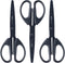 Scissors Multipurpose Craft Scissors Bulk 3-Pack, Sharp Blade Shears, Easy Grip Handles, 6.3” Stainless Steel Shaft Scissors for Office Home Schoo...