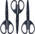 Scissors Multipurpose Craft Scissors Bulk 3-Pack, Sharp Blade Shears, Easy Grip Handles, 6.3” Stainless Steel Shaft Scissors for Office Home Schoo...