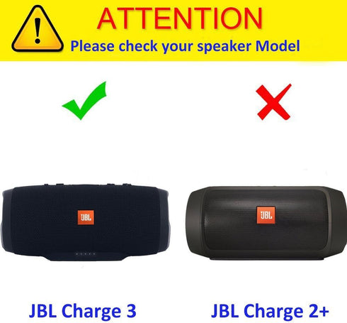 Khanka Carrying Case for JBL Charge 3 Waterproof Portable Wireless Bluetooth Speaker. Extra Room for Charger and USB Cable...