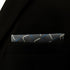 SHLAX&WING Geometric Mens Silk Pocket Square Dark Gray Blue for Suit Jacket Gift...