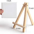 Tosnail 12 Packs Mini Canvas and Easel Set, Art Easel Stand with Canvas Set Tabletop Wooden Display Stand and Canvas Panels for Artist, Students, ...
