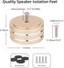 Monosaudio 4Pcs Audio Isolation Feet Turntable Feet 40x20mm Turntable Isolation Pad Replacement with Non-Slip Rubber Ring/3M Adhesives/M4 Screw fo...